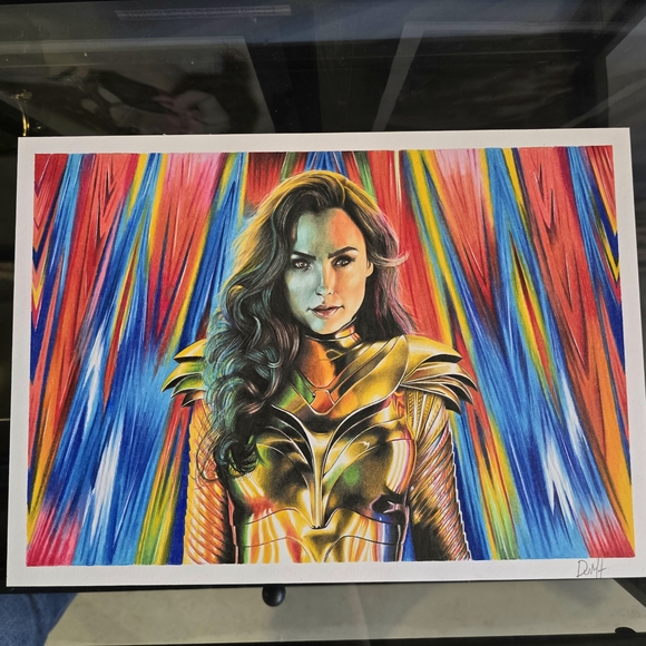 Vibrant DC Comics Warrior Wonder Woman Original Drawing Art Work